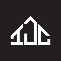 IJC letter logo design on Black background. IJC creative initials letter logo concept. IJC letter design. 
