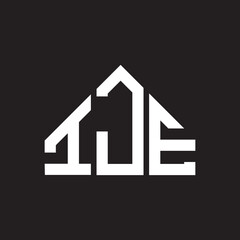 IJE letter logo design on Black background. IJE creative initials letter logo concept. IJE letter design. 