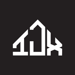 IJX letter logo design on Black background. IJX creative initials letter logo concept. IJX letter design. 