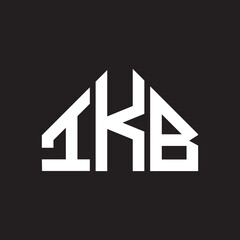 IKB letter logo design on Black background. IKB creative initials letter logo concept. IKB letter design. 