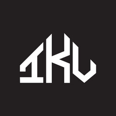 IKV letter logo design on Black background. IKV creative initials letter logo concept. IKV letter design. 