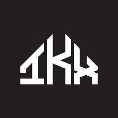 IKX letter logo design on Black background. IKX creative initials letter logo concept. IKX letter design. 