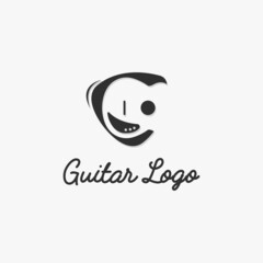 Fototapeta premium Guitar logo design template