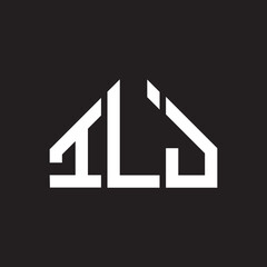 ILJ letter logo design on Black background. ILJ creative initials letter logo concept. ILJ letter design. 