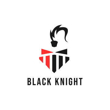 black knight logo design template
