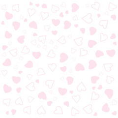 Seamless pattern with hearts on pink and white colors. Design elements for Valentine's day pattern background vector illustration.