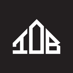 IOB letter logo design on Black background. IOB creative initials letter logo concept. IOB letter design. 