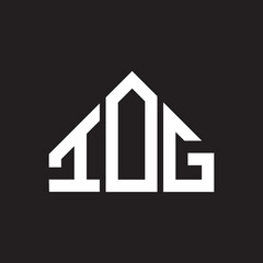 IOG letter logo design on Black background. IOG creative initials letter logo concept. IOG letter design. 