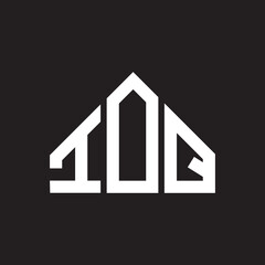 IOQ letter logo design on Black background. IOQ creative initials letter logo concept. IOQ letter design. 
