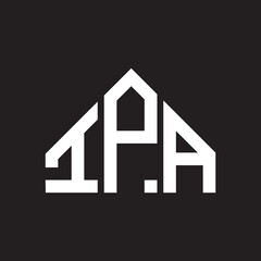 IPA letter logo design on Black background. IPA creative initials letter logo concept. IPA letter design. 