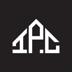 IPC letter logo design on Black background. IPC creative initials letter logo concept. IPC letter design. 