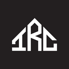 IRC letter logo design on Black background. IRC creative initials letter logo concept. IRC letter design. 