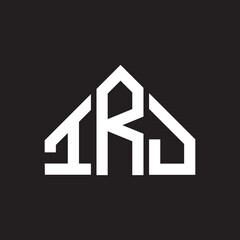 IRJ letter logo design on Black background. IRJ creative initials letter logo concept. IRJ letter design. 