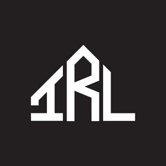 IRL letter logo design on Black background. IRL creative initials letter logo concept. IRL letter design. 