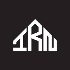 IRN letter logo design on Black background. IRN creative initials letter logo concept. IRN letter design. 
