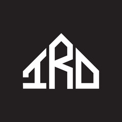 IRO letter logo design on Black background. IRO creative initials letter logo concept. IRO letter design. 