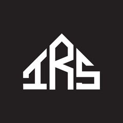 IRS letter logo design on Black background. IRS creative initials letter logo concept. IRS letter design. 