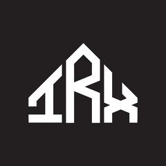 IRX letter logo design on Black background. IRX creative initials letter logo concept. IRX letter design. 