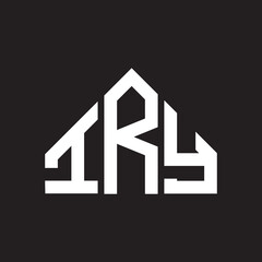 IRY letter logo design on Black background. IRY creative initials letter logo concept. IRY letter design. 