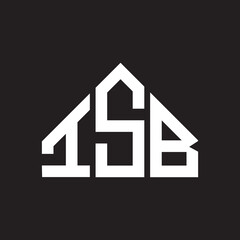 ISB letter logo design on Black background. ISB creative initials letter logo concept. ISB letter design. 