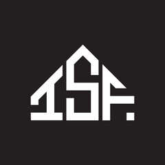 IS letter logo design on Black background. ISF creative initials letter logo concept. ISF letter design. 