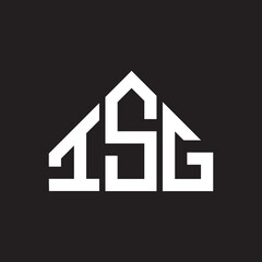 ISG letter logo design on Black background. ISG creative initials letter logo concept. ISG letter design. 
