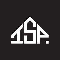 ISP letter logo design on Black background. ISP creative initials letter logo concept. ISP letter design. 
