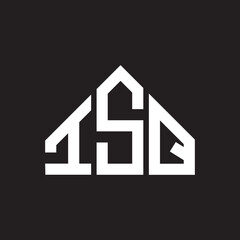 ISQ letter logo design on Black background. ISQ creative initials letter logo concept. ISQ letter design. 