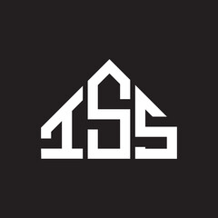 ISS letter logo design on Black background. ISS creative initials letter logo concept. ISS letter design. 
