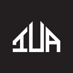 IUA letter logo design on Black background. IUA creative initials letter logo concept. IUA letter design. 
