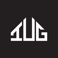 IUG letter logo design on Black background. IUG creative initials letter logo concept. IUG letter design. 
