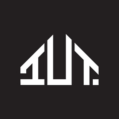 IUT letter logo design on Black background. IUT creative initials letter logo concept. IUT letter design. 
