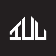 IUU letter logo design on Black background. IUU creative initials letter logo concept. IUU letter design. 
