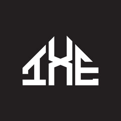 IXE letter logo design on Black background. IXE creative initials letter logo concept. IXE letter design. 
