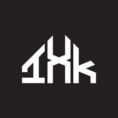 IXK letter logo design on Black background. IXK creative initials letter logo concept. IXK letter design. 
