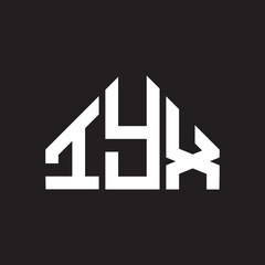 IYX letter logo design on black background. IYX creative initials letter logo concept. IYX letter design. 