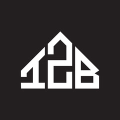 IZB letter logo design on black background. IZB creative initials letter logo concept. IZB letter design. 