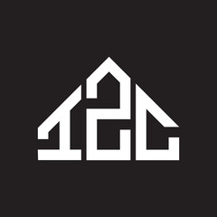 IZC letter logo design on black background. IZC creative initials letter logo concept. IZC letter design. 