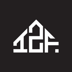 IZF letter logo design on black background. IZF creative initials letter logo concept. IZF letter design. 