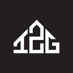 IZG letter logo design on black background. IZG creative initials letter logo concept. IZG letter design. 