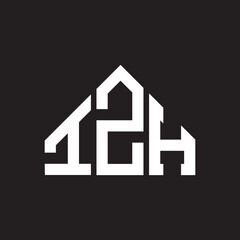 IZH letter logo design on black background. IZH creative initials letter logo concept. IZH letter design. 