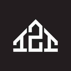 IZI letter logo design on black background. IZI creative initials letter logo concept. IZI letter design. 