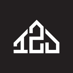 IZJ letter logo design on black background. IZJ creative initials letter logo concept. IZJ letter design. 