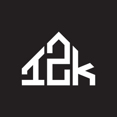 IZK letter logo design on black background. IZK creative initials letter logo concept. IZK letter design. 