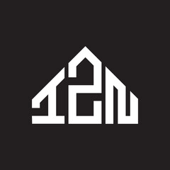 IZN letter logo design on black background. IZN creative initials letter logo concept. IZN letter design. 