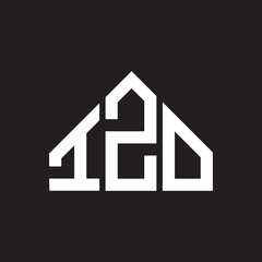 IZO letter logo design on black background. IZO creative initials letter logo concept. IZO letter design. 