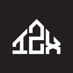 IZX letter logo design on black background. IZX creative initials letter logo concept. IZX letter design. 