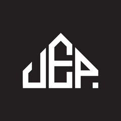 JEP letter logo design on black background. JEP creative initials letter logo concept. JEP letter design. 