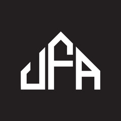 JFA letter logo design on black background. JFA creative initials letter logo concept. JFA letter design. 