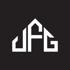 JFG letter logo design on black background. JFG creative initials letter logo concept. JFG letter design. 